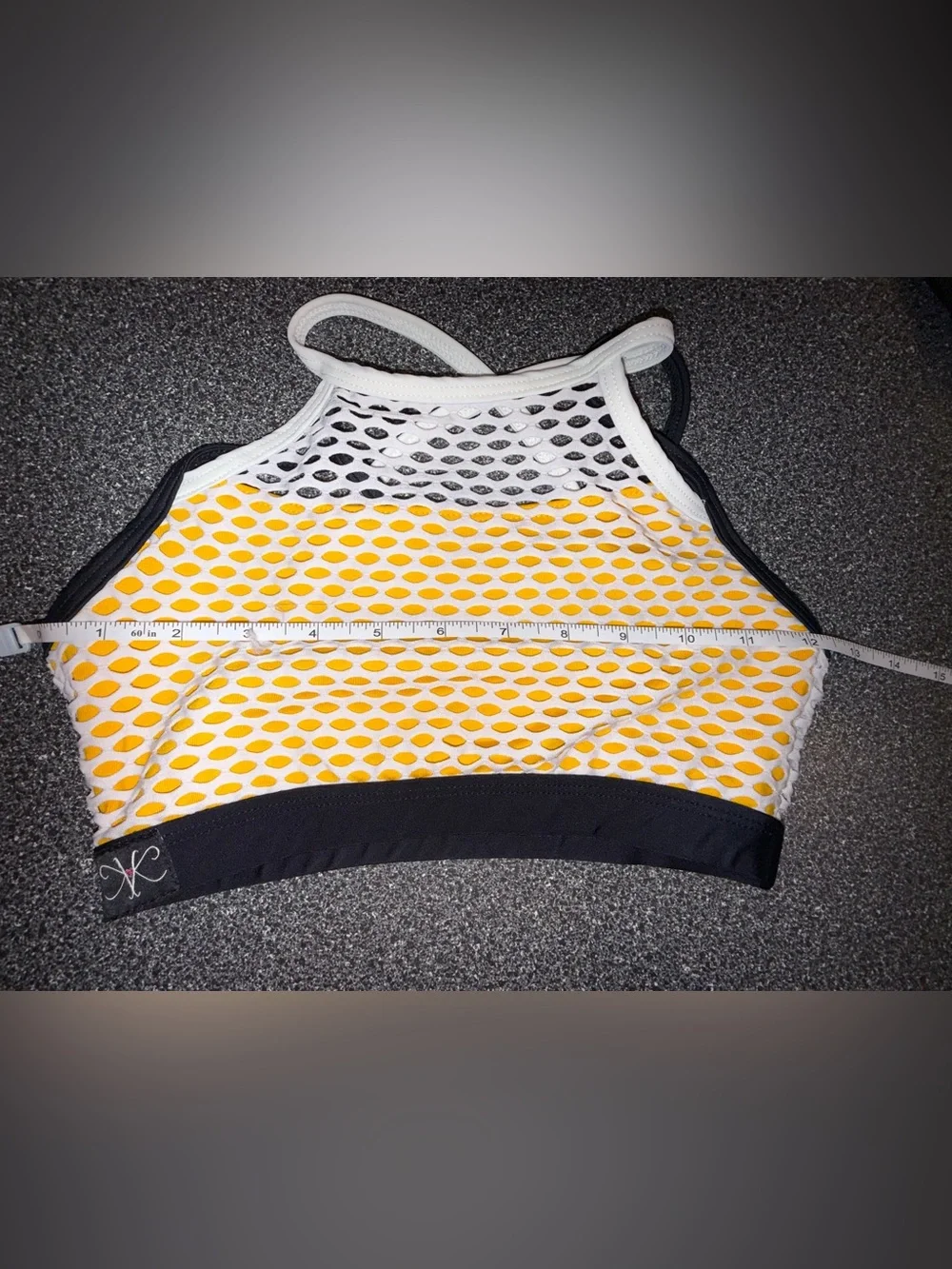 Kandi Kouture Dance 2 Piece Set Yellow/White/Black Size Child X-Large (10/12)